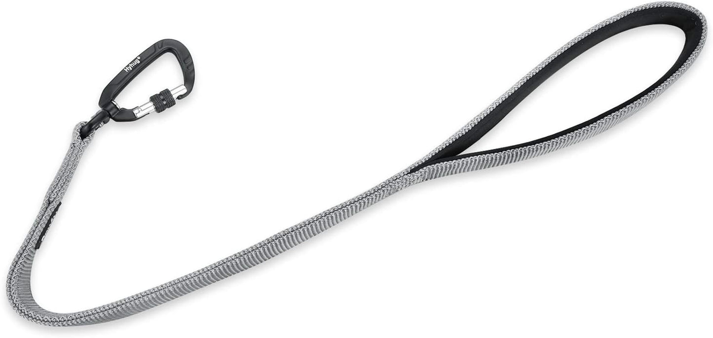 Pets 24 Inches Heavy Duty Short Leash with Comfortable Handle and Lightweight Aviation Aluminium Clip Lead- for Large Medium Dogs Daily Walking and Training. (24 Inches, Sleet Gray)